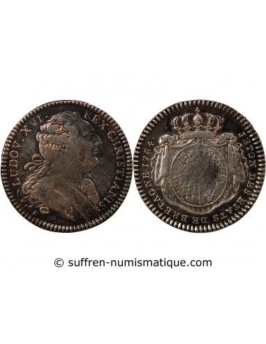 ETATS DE BRETAGNE, LOUIS XVI – JETON ARGENT 1784 RENNES Daniel 130