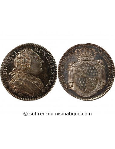 ETATS DE BRETAGNE, LOUIS XVI – JETON ARGENT 1786 RENNES Daniel 136