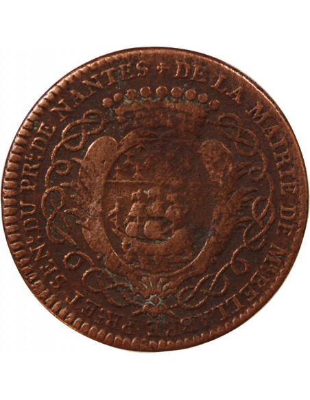 MAIRE DE NANTES, MATHURIN BELLABRE - JETON CUIVRE 1748-1754