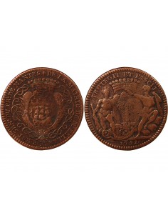 MAIRE DE NANTES, MATHURIN BELLABRE - JETON CUIVRE 1748-1754 2