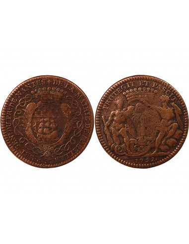 MAIRE DE NANTES, MATHURIN BELLABRE - JETON CUIVRE 1748-1754