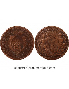 MAIRE DE NANTES, MATHURIN BELLABRE - JETON CUIVRE 1748-1754