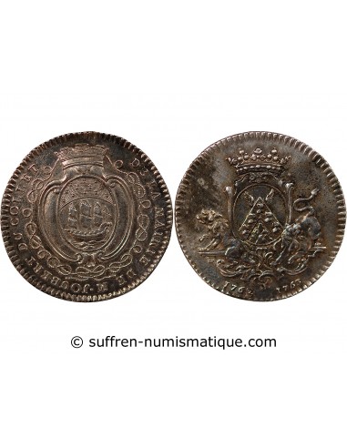 MAIRE DE NANTES - JETON ARGENT 1762-1763 "Joubert du Collet"