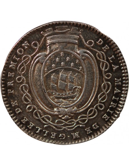MAIRE DE NANTES, JEAN-BAPTISTE GELLÉE DE PREMION – JETON ARGENT 1756