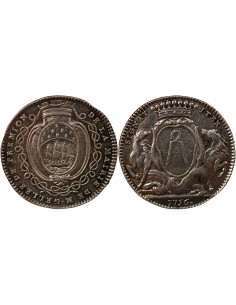 MAIRE DE NANTES, JEAN-BAPTISTE GELLÉE DE PREMION – JETON ARGENT 1756 2