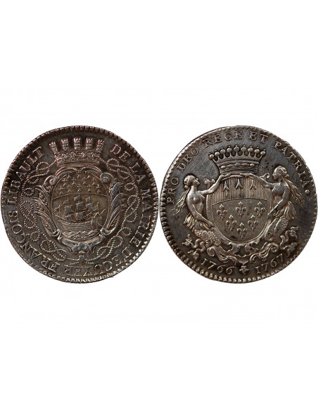 MAIRE DE NANTES, FRANCOIS LIBAULT – JETON ARGENT 1767