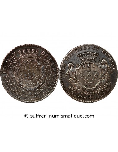 MAIRE DE NANTES, FRANCOIS LIBAULT – JETON ARGENT 1767
