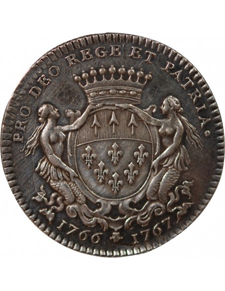 MAIRE DE NANTES, FRANCOIS LIBAULT – JETON ARGENT 1767