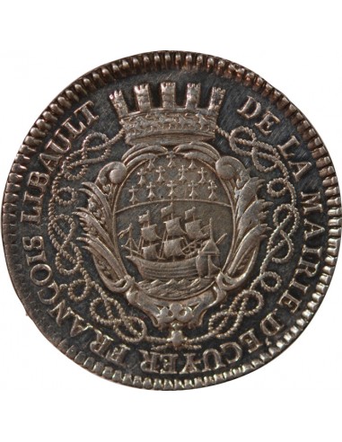 MAIRE DE NANTES, FRANCOIS LIBAULT – JETON ARGENT 1767