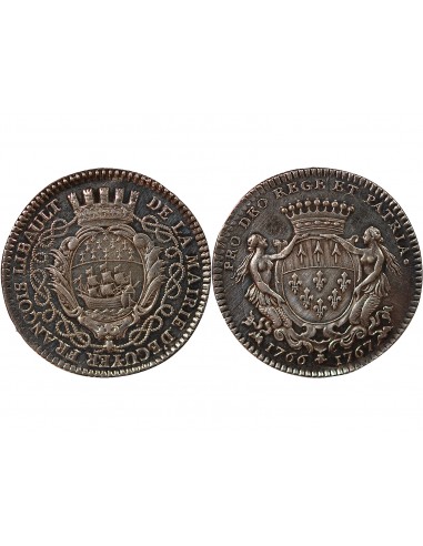 MAIRE DE NANTES, FRANCOIS LIBAULT – JETON ARGENT 1767