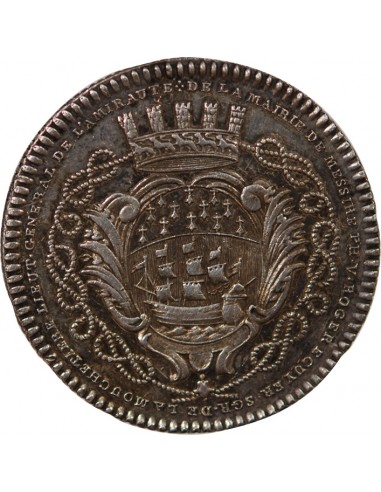 MAIRE DE NANTES, PHILIPPE VINCENT ROGER, SEIGNEUR DE LA MOUCHETIERE – JETON ARGENT 1771
