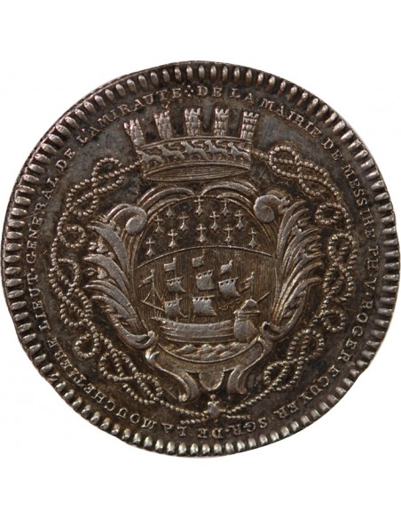 MAIRE DE NANTES, PHILIPPE VINCENT ROGER, SEIGNEUR DE LA MOUCHETIERE – JETON ARGENT 1771