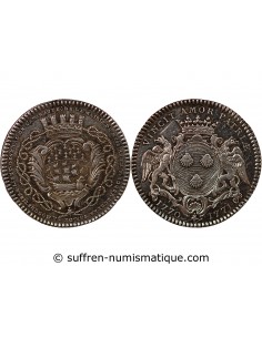 MAIRE DE NANTES, PHILIPPE VINCENT ROGER, SEIGNEUR DE LA MOUCHETIERE – JETON ARGENT 1771