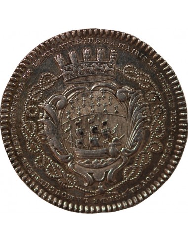 MAIRE DE NANTES, PHILIPPE VINCENT ROGER, SEIGNEUR DE LA MOUCHETIERE – JETON ARGENT 1771