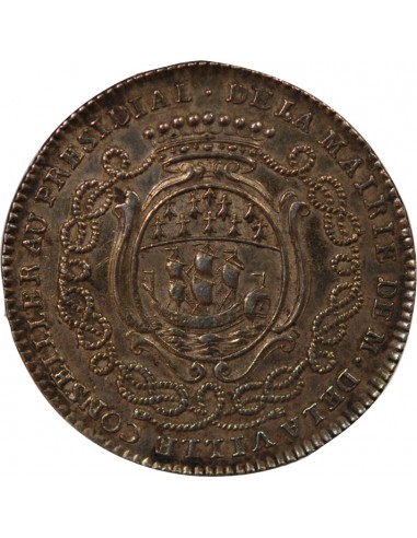 MAIRE DE NANTES, PIERRE DE LA VILLE DE CHAMBARDET – JETON ARGENT 1773