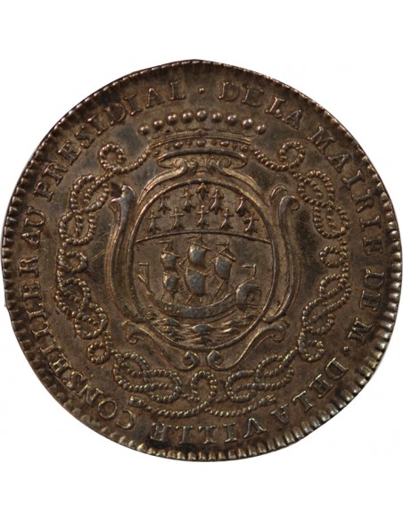 MAIRE DE NANTES, PIERRE DE LA VILLE DE CHAMBARDET – JETON ARGENT 1773