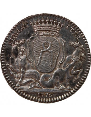 MAIRE DE NANTES, JEAN-BAPTISTE GELLÉE DE PREMION – JETON ARGENT 1776
