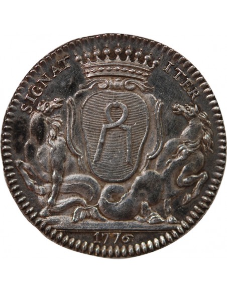MAIRE DE NANTES, JEAN-BAPTISTE GELLÉE DE PREMION – JETON ARGENT 1776