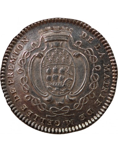MAIRE DE NANTES, JEAN-BAPTISTE GELLÉE DE PREMION – JETON ARGENT 1776