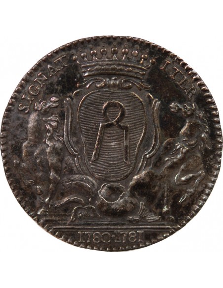 MAIRE DE NANTES, JEAN-BAPTISTE GELLÉE DE PREMION – JETON ARGENT 1781