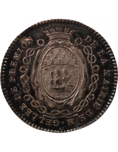 MAIRE DE NANTES, JEAN-BAPTISTE GELLÉE DE PREMION – JETON ARGENT 1781