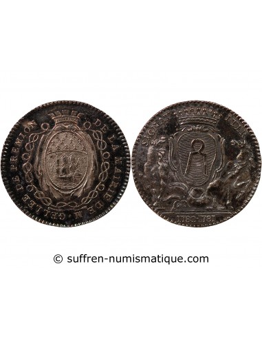 MAIRE DE NANTES, JEAN-BAPTISTE GELLÉE DE PREMION – JETON ARGENT 1781