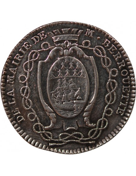 MAIRE DE NANTES, JEAN-JACQUES BERROUETTE – JETON ARGENT 1783
