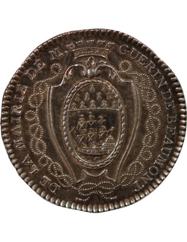 MAIRE DE NANTES, GUERIN DE BEAUMONT – JETON ARGENT 1787