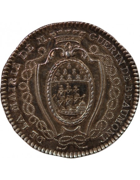 MAIRE DE NANTES, GUERIN DE BEAUMONT – JETON ARGENT 1787