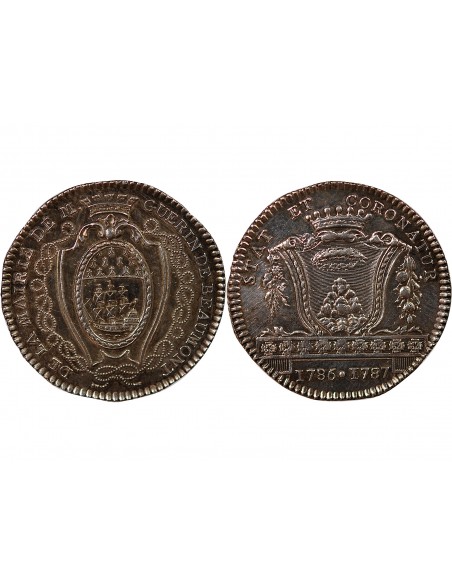 MAIRE DE NANTES, GUERIN DE BEAUMONT – JETON ARGENT 1787