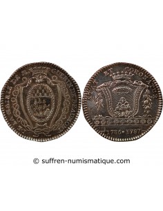 MAIRE DE NANTES, GUERIN DE BEAUMONT – JETON ARGENT 1787