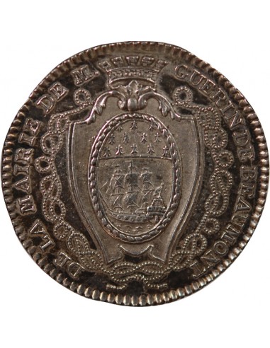 MAIRE DE NANTES, GUERIN DE BEAUMONT – JETON ARGENT 1787