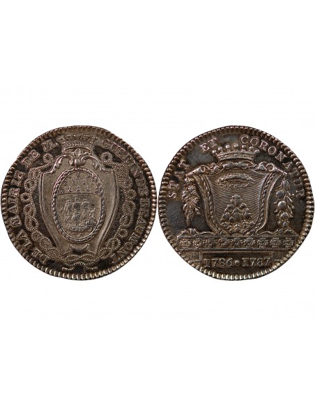 MAIRE DE NANTES, GUERIN DE BEAUMONT – JETON ARGENT 1787