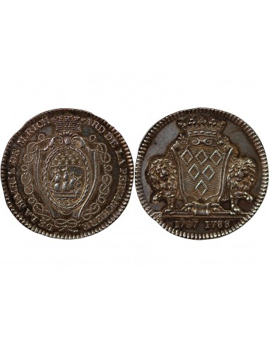 MAIRE DE NANTES, PIERRE RICHARD DE PERVANCHE – JETON ARGENT 1788