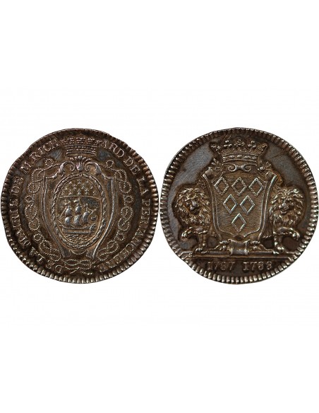 MAIRE DE NANTES, PIERRE RICHARD DE PERVANCHE – JETON ARGENT 1788