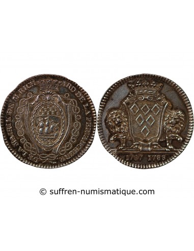 MAIRE DE NANTES, PIERRE RICHARD DE PERVANCHE – JETON ARGENT 1788