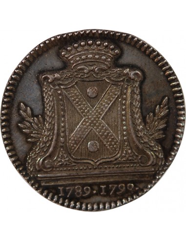 MAIRE DE NANTES, CHRISTOPHE CLAIR DANYEL DE KERVEGAN – JETON ARGENT 1790
