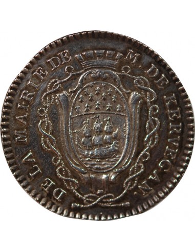 MAIRE DE NANTES, CHRISTOPHE CLAIR DANYEL DE KERVEGAN – JETON ARGENT 1790