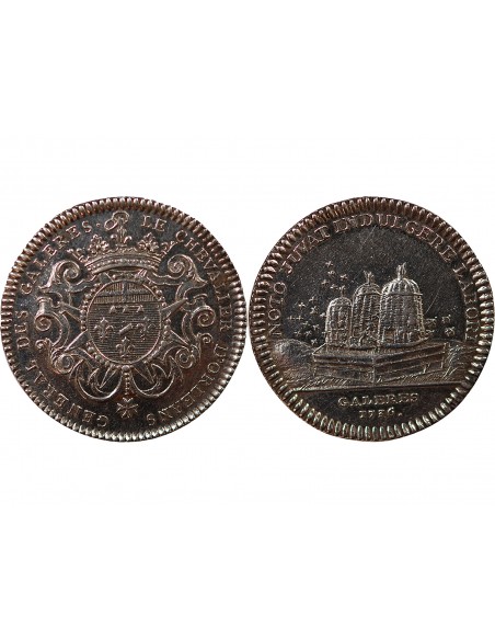 GALERES ROYALES, JEAN PHILIPPE D'ORLEANS - JETON ARGENT 1736