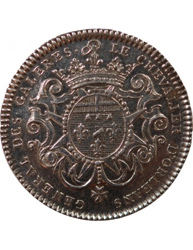 GALERES ROYALES, JEAN PHILIPPE D'ORLEANS - JETON ARGENT 1736