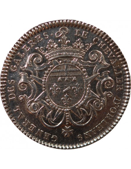 GALERES ROYALES, JEAN PHILIPPE D'ORLEANS - JETON ARGENT 1736