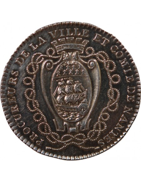 LPROCUREURS DE LA VILLE DE NANTES, LOUIS XVI - JETON ARGENT