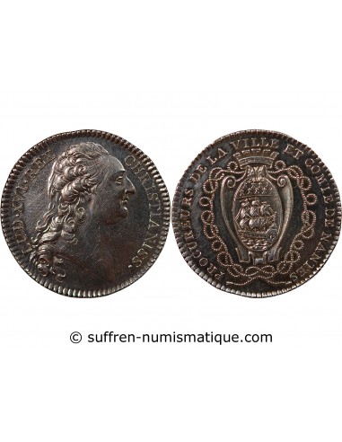 LPROCUREURS DE LA VILLE DE NANTES, LOUIS XVI - JETON ARGENT