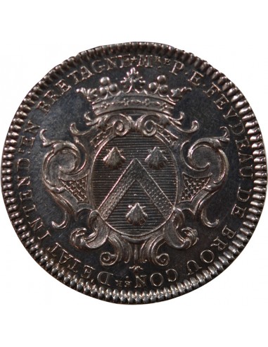 VILLE DE NANTES - INTENDANT ESPRIT FEYDEAU DE BROU, JETON ARGENT 1725