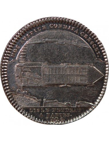 VILLE DE NANTES - INTENDANT ESPRIT FEYDEAU DE BROU, JETON ARGENT 1725