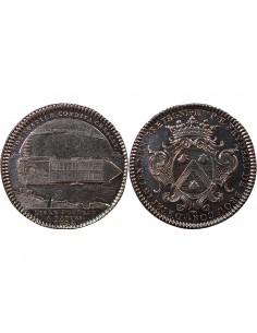 VILLE DE NANTES - INTENDANT ESPRIT FEYDEAU DE BROU, JETON ARGENT 1725 2