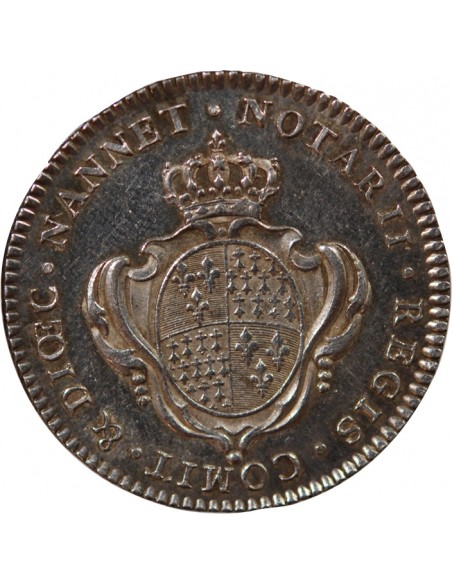 NOTAIRES DE NANTES, LOUIS XVI - JETON ARGENT - n.d. (1775)