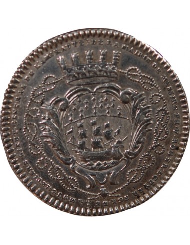 MAIRE DE NANTES, PHILIPPE VINCENT ROGER, SEIGNEUR DE LA MOUCHETIERE – JETON ARGENT 1771