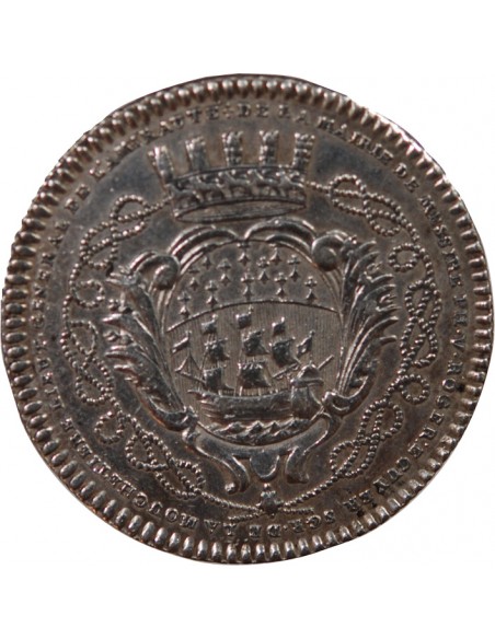 MAIRE DE NANTES, PHILIPPE VINCENT ROGER, SEIGNEUR DE LA MOUCHETIERE – JETON ARGENT 1771