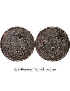 MAIRE DE NANTES, PHILIPPE VINCENT ROGER, SEIGNEUR DE LA MOUCHETIERE – JETON ARGENT 1771